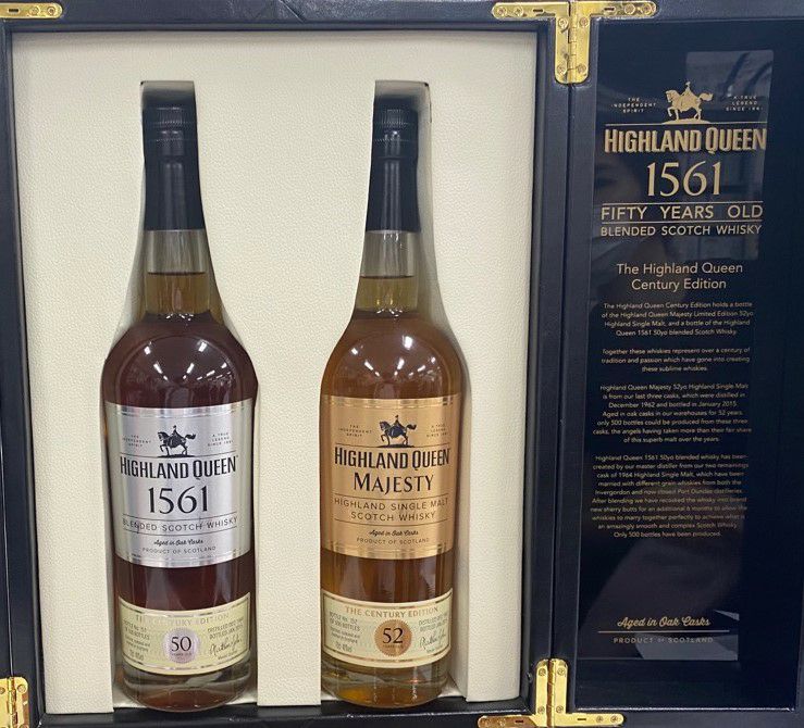 ＨＱ１５６１センチュリーエディションブレンデッド５０年＆シングルモルト５２年２本 HQ1561センチュリーエディションブレンデッド50年＆シングル